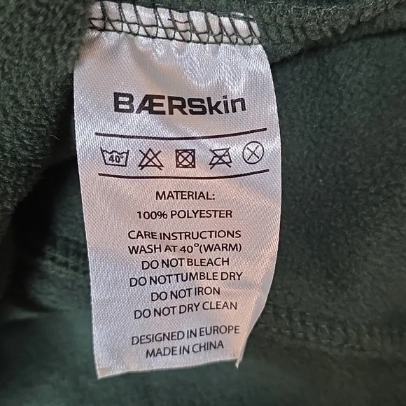 Baerskin Tactical Supply Bearskin 4 Performance ZipUp Fleece Hoodie Green Sz Lg - Picture 14 of 16